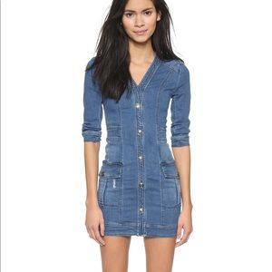 Pierre Balmain 3/4 Sleeve Denim Dress 38 NWT